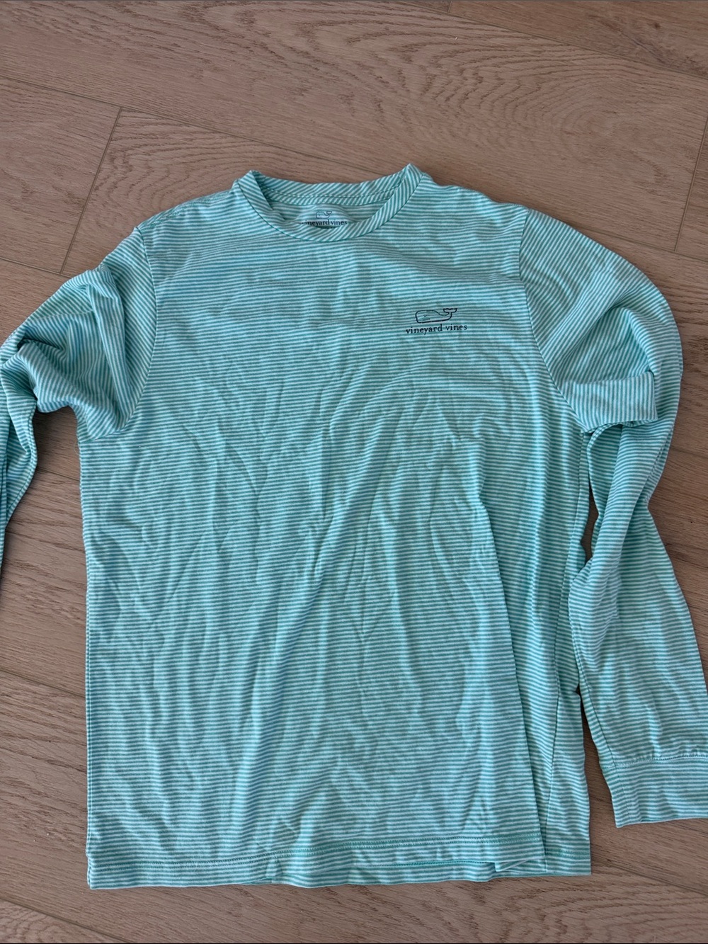 Vineyard Vines Mint Striped Long-Sleeve Tee